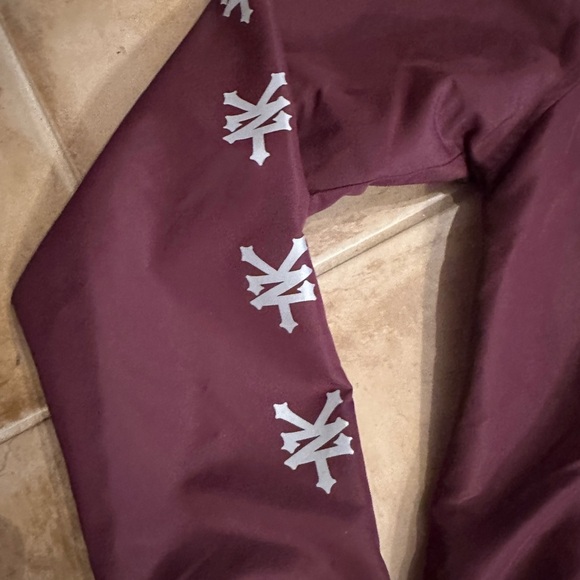 ZOO YORK Burgundy Reflective Oversized Snap Button Hooded Jacket Sz Large - Picture 9 of 14